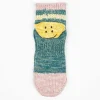 Kapital Ivy Rainbowy Happy Heel Short Socks Turquoise| Tights & Socks