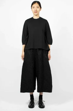 Comme Des Garçons Comme Des Garçons Jacquard Floral Trouser Black| Trousers