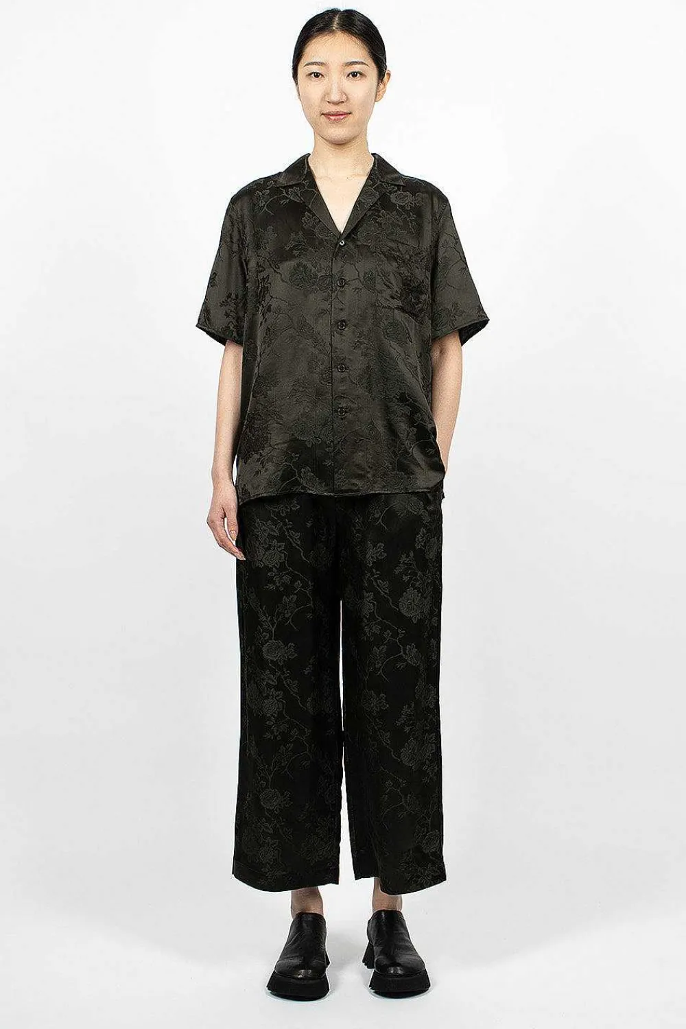 6397 Jacquard Pull On Pant Dark Slate| Trousers