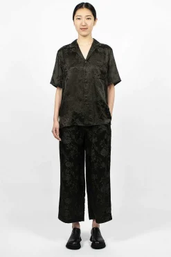 6397 Jacquard Pull On Pant Dark Slate| Trousers