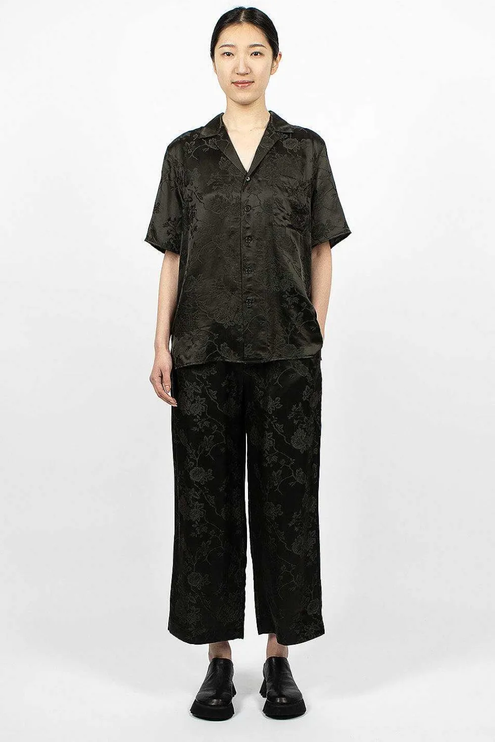 6397 Jacquard Pull On Pant Dark Slate| Trousers