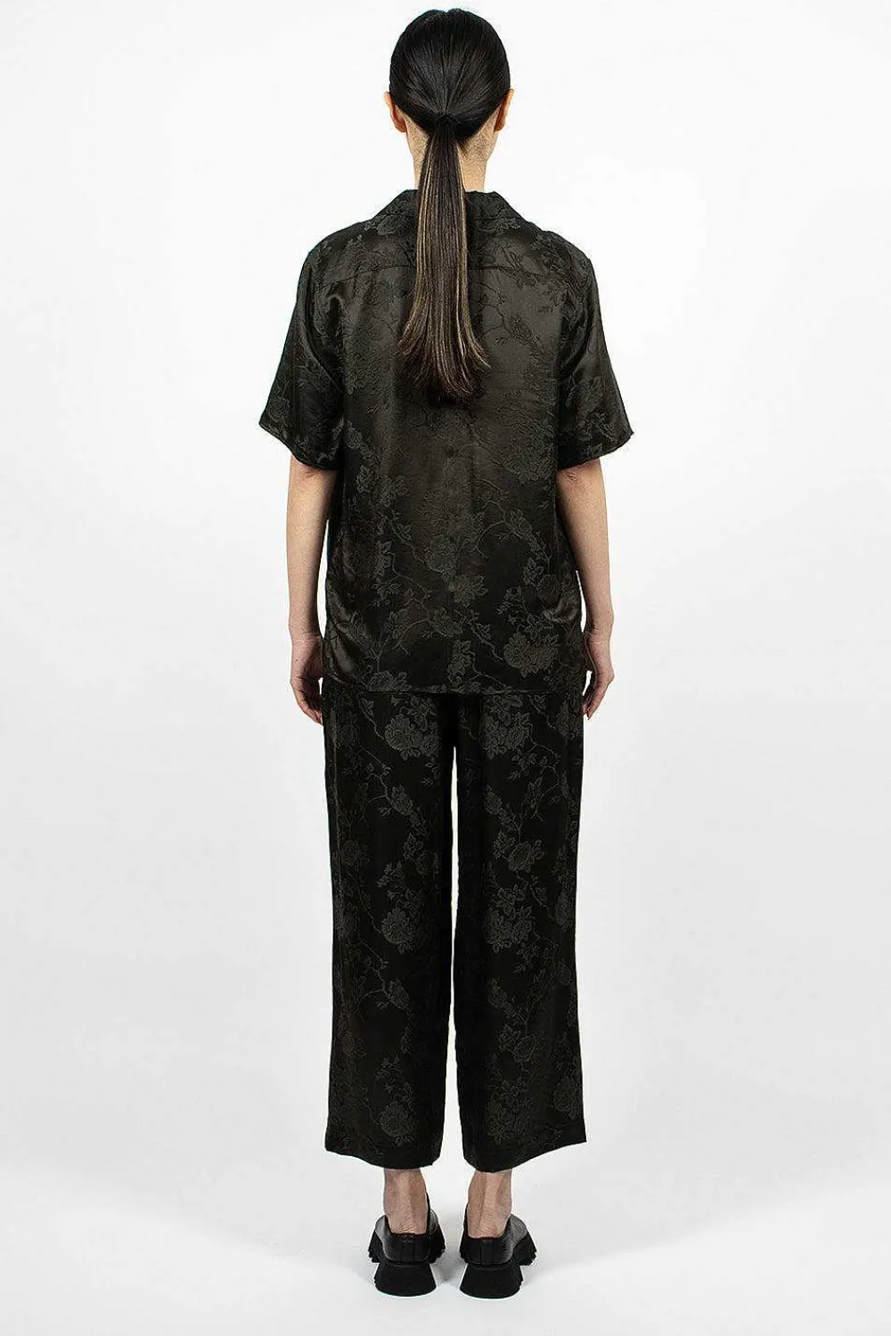6397 Jacquard Pull On Pant Dark Slate| Trousers