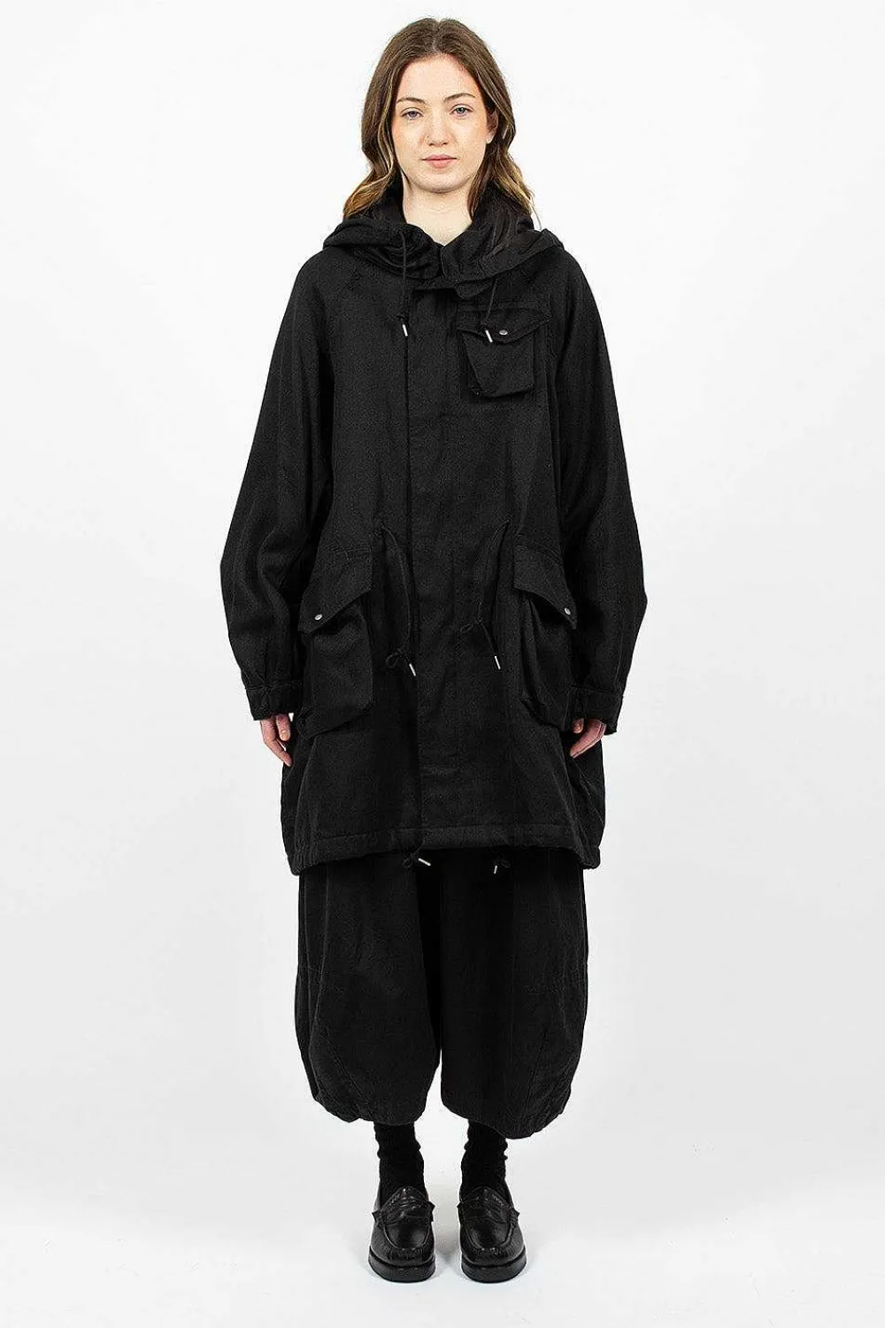 VISVIM Jane Fishtail Parka Black| Outerwear