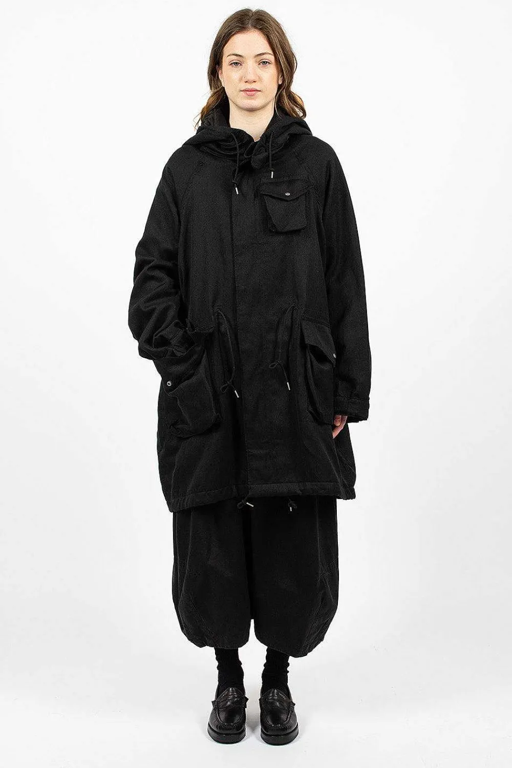 VISVIM Jane Fishtail Parka Black| Outerwear