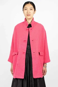 Daniela Gregis Jeroni Poppy Cashmere Coat Fuchsia| Outerwear