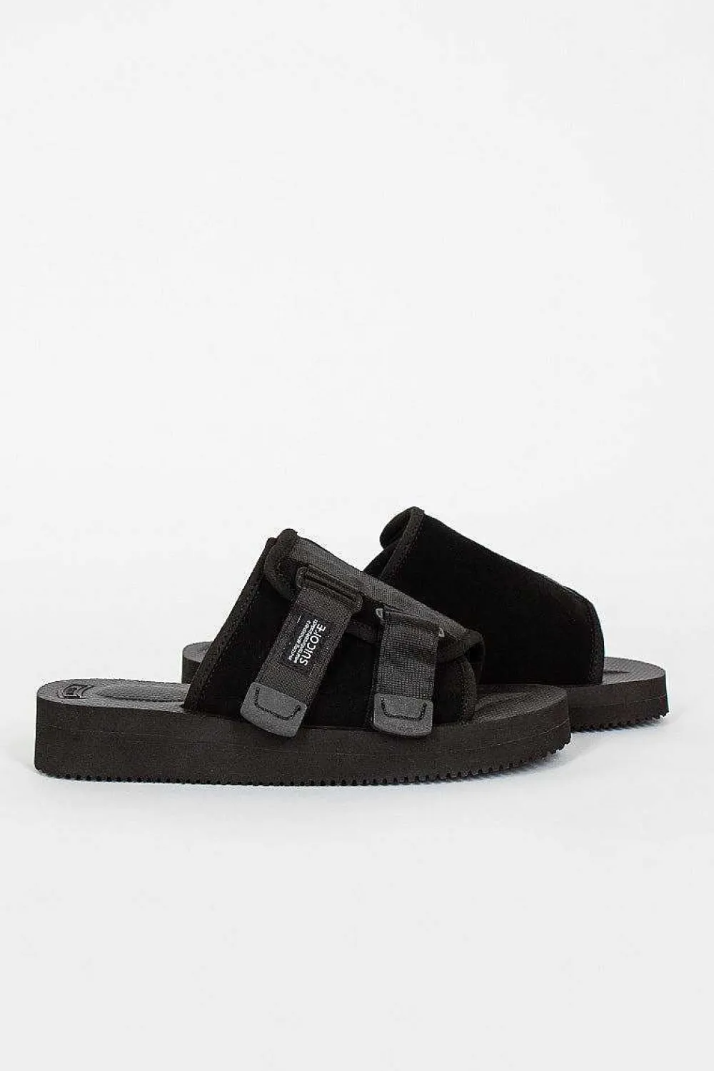 Suicoke Kaw-Vs Suede Sandal Black| Shoes