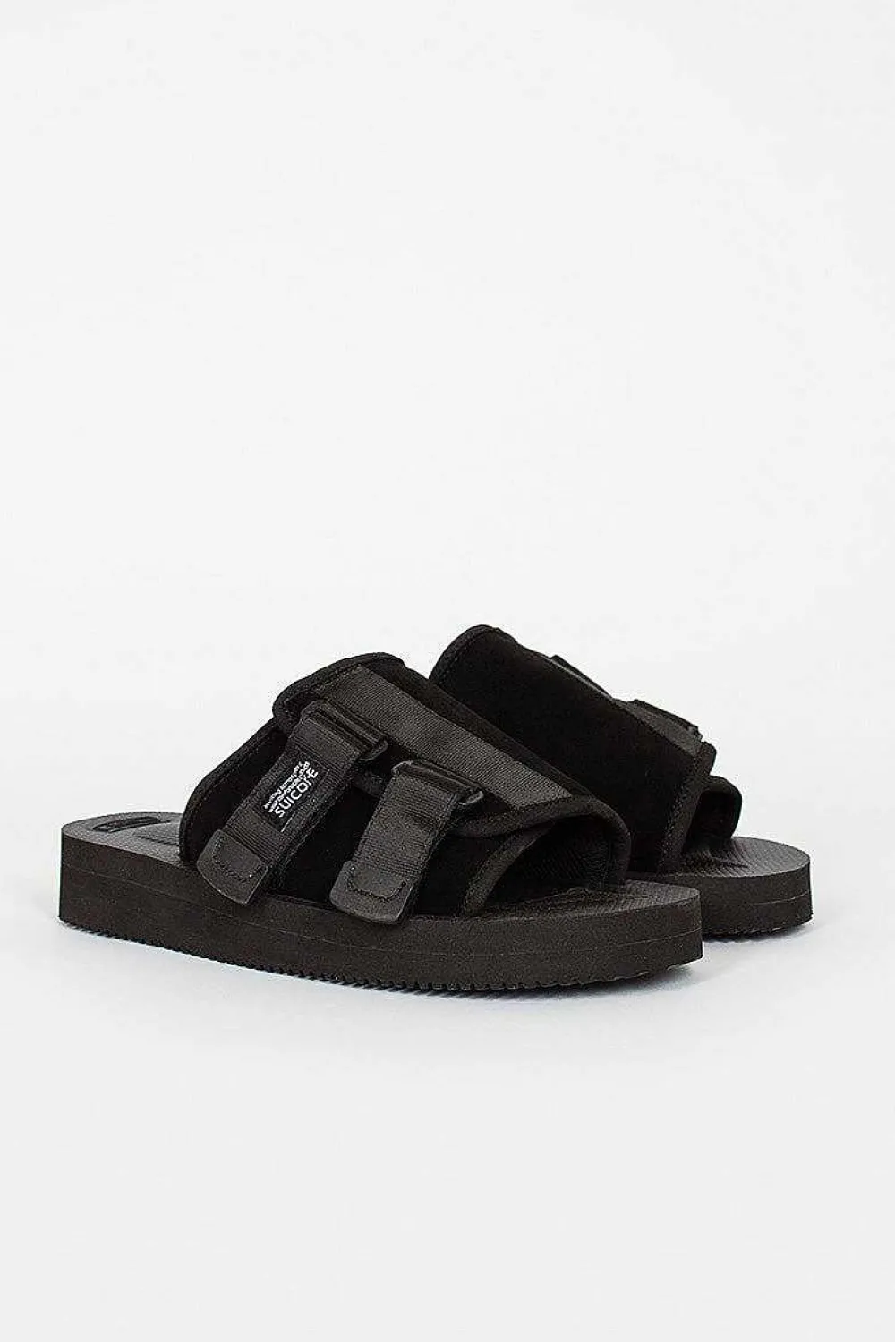 Suicoke Kaw-Vs Suede Sandal Black| Shoes