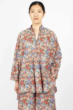 Daniela Gregis Kora Washed Shirt Pink Flowers| Tops