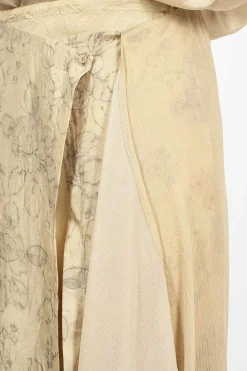 Dries Van Noten Layered Silk Skirt Ecru| Skirts