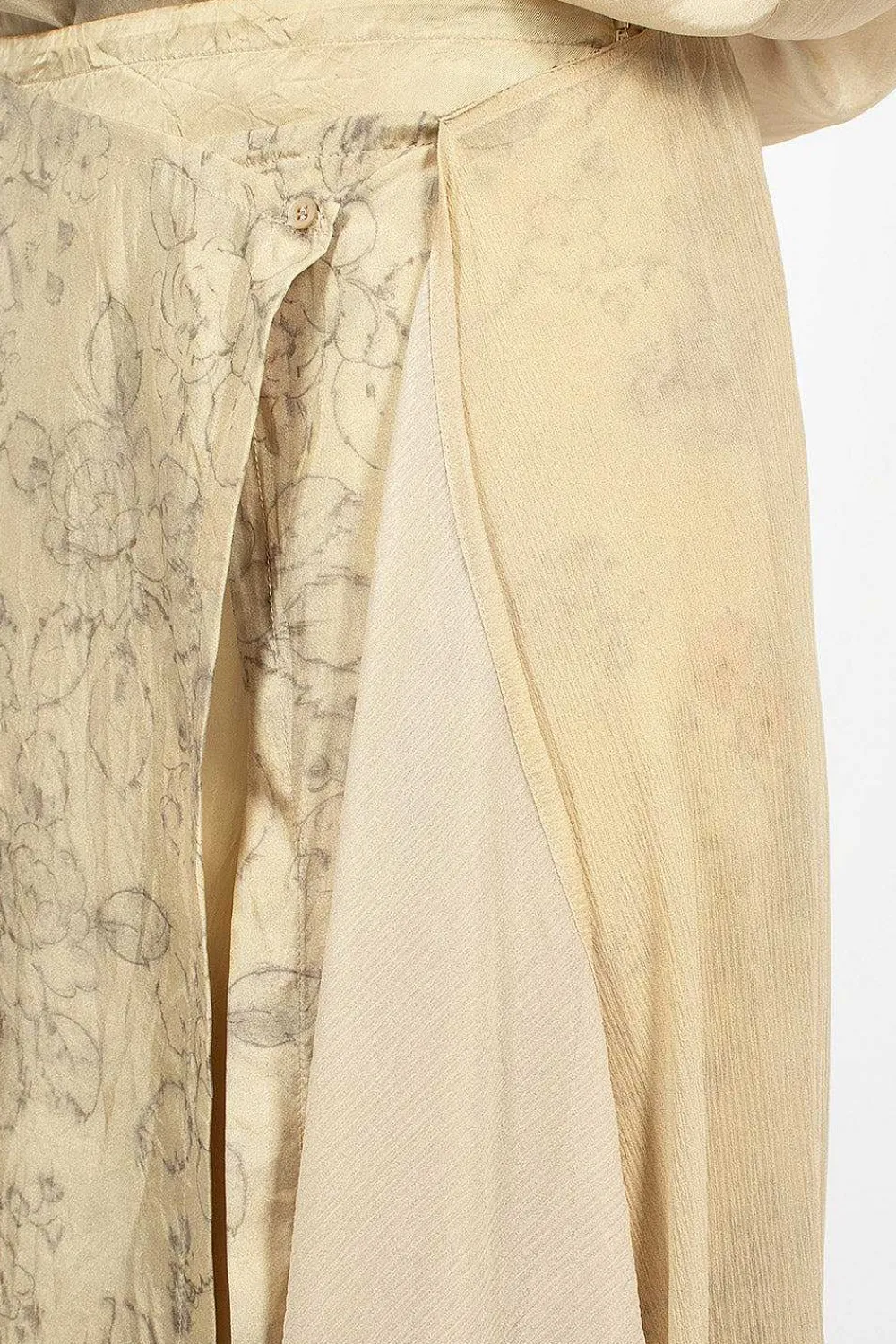 Dries Van Noten Layered Silk Skirt Ecru| Skirts