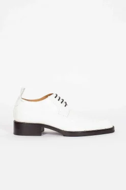 Dries Van Noten Leather Derby Shoes White| Shoes