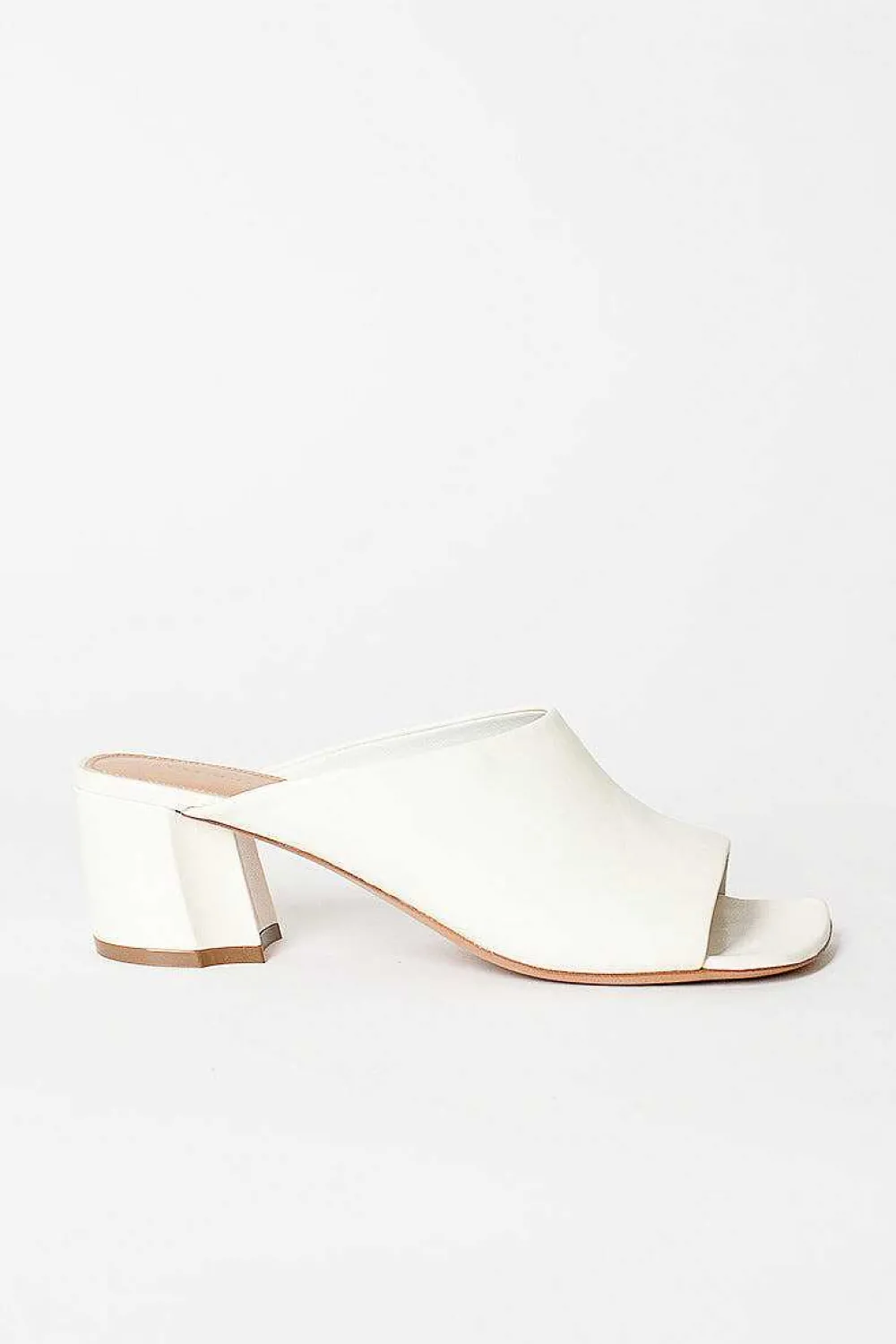 Dries Van Noten Leather Mules White| Shoes