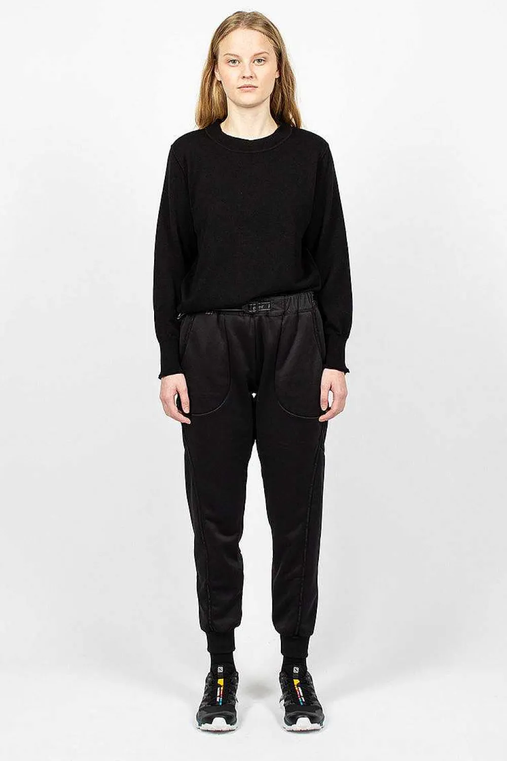 and wander Light Fleece Pant Black| Trousers