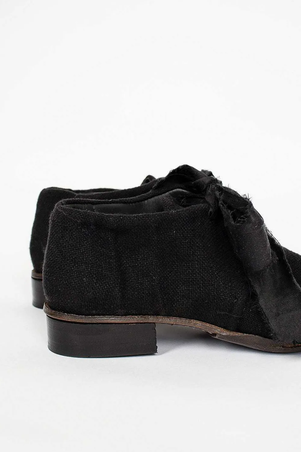 Atelier Inscrire Linen Ore Shoes Black| Shoes