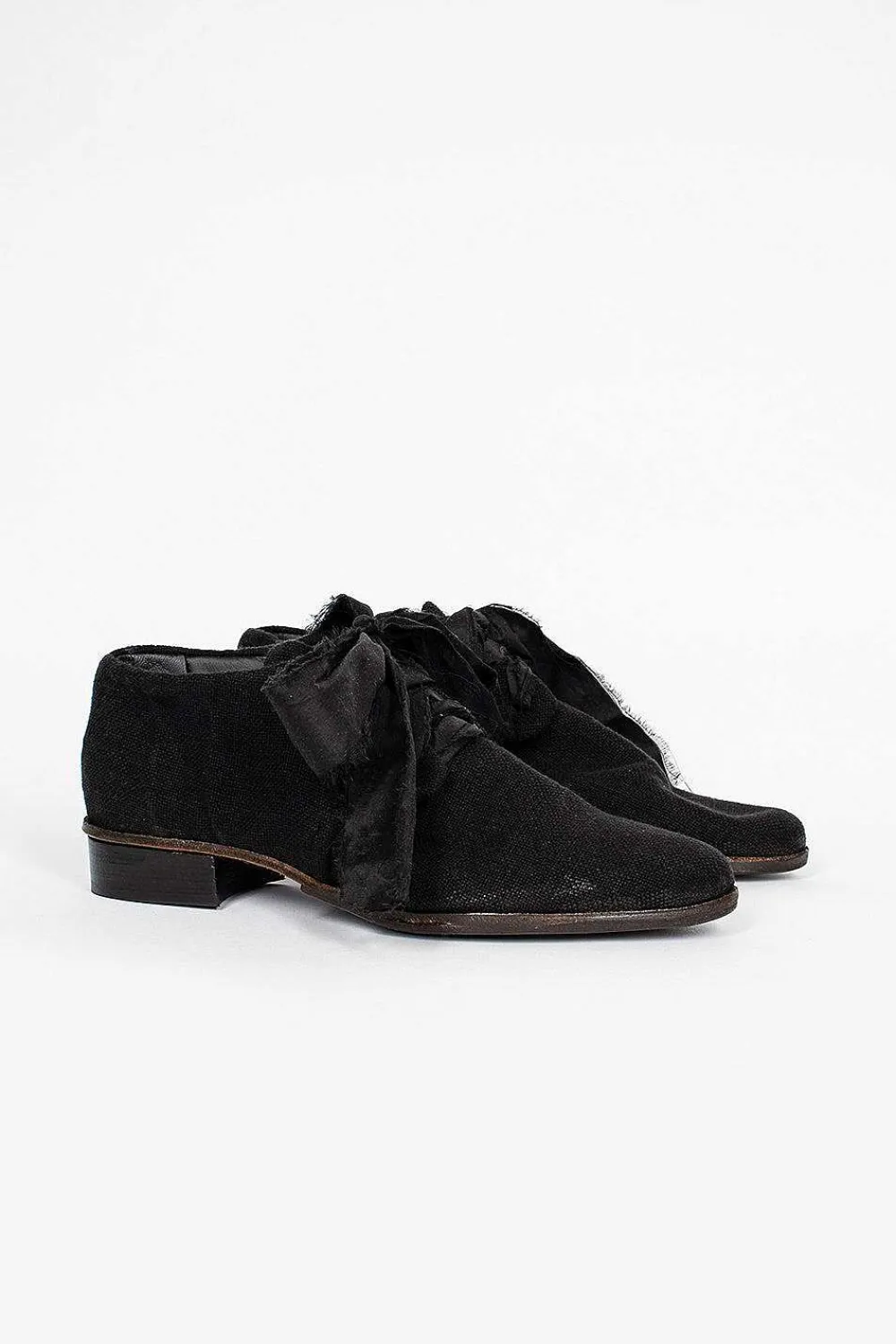 Atelier Inscrire Linen Ore Shoes Black| Shoes
