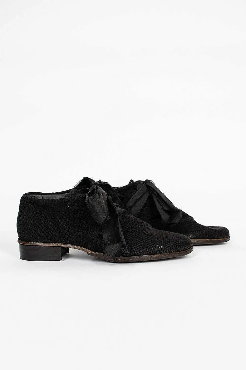 Atelier Inscrire Linen Ore Shoes Black| Shoes