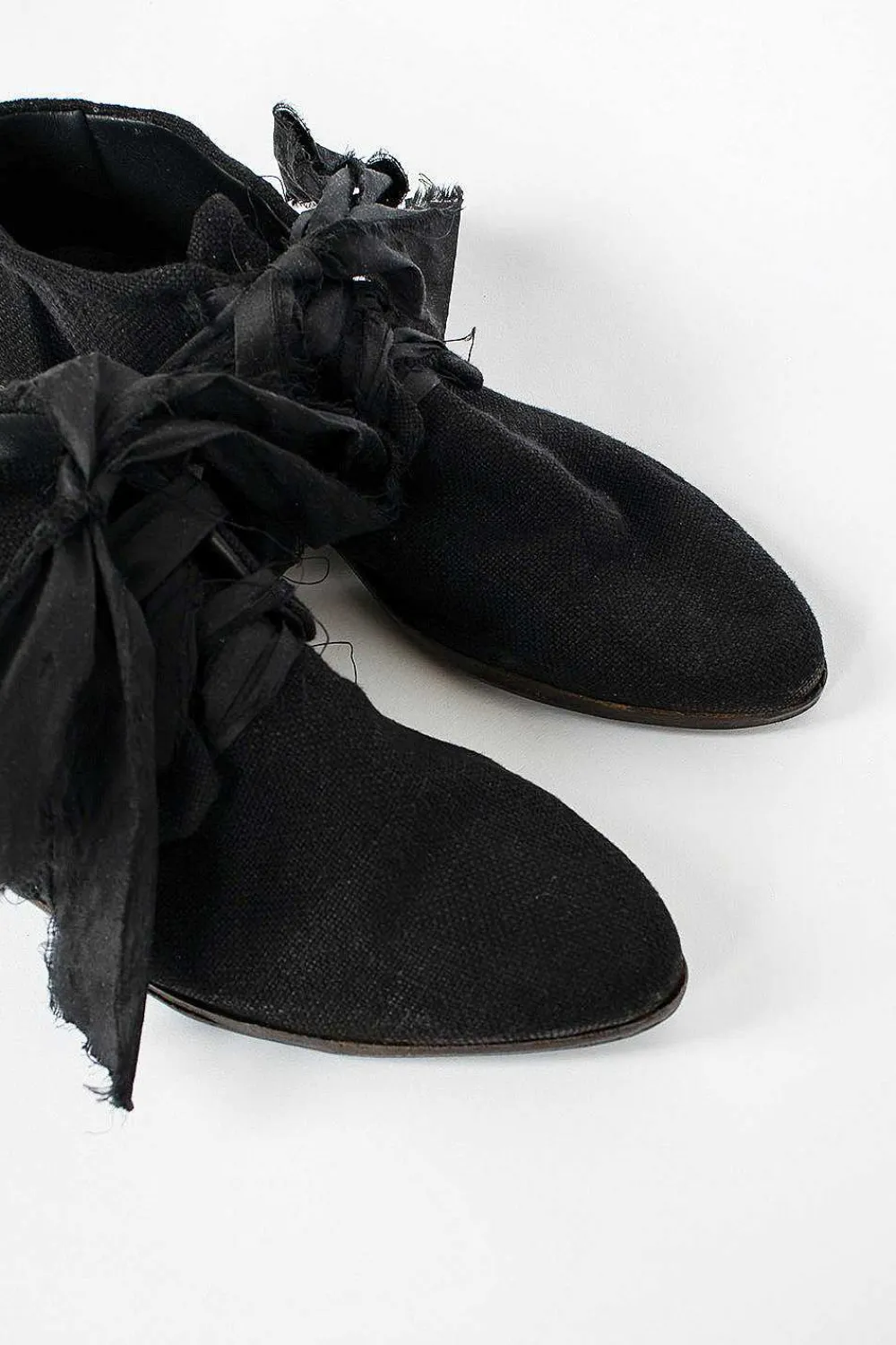 Atelier Inscrire Linen Ore Shoes Black| Shoes