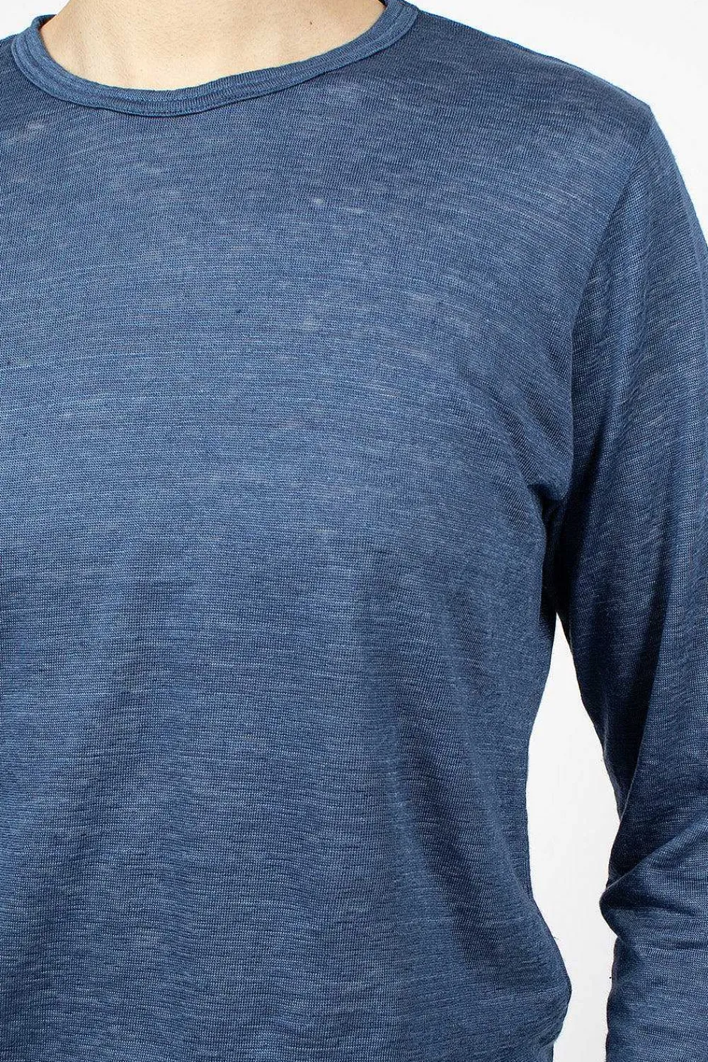 Vlas Blomme Linen T-Shirt Blue| Tops