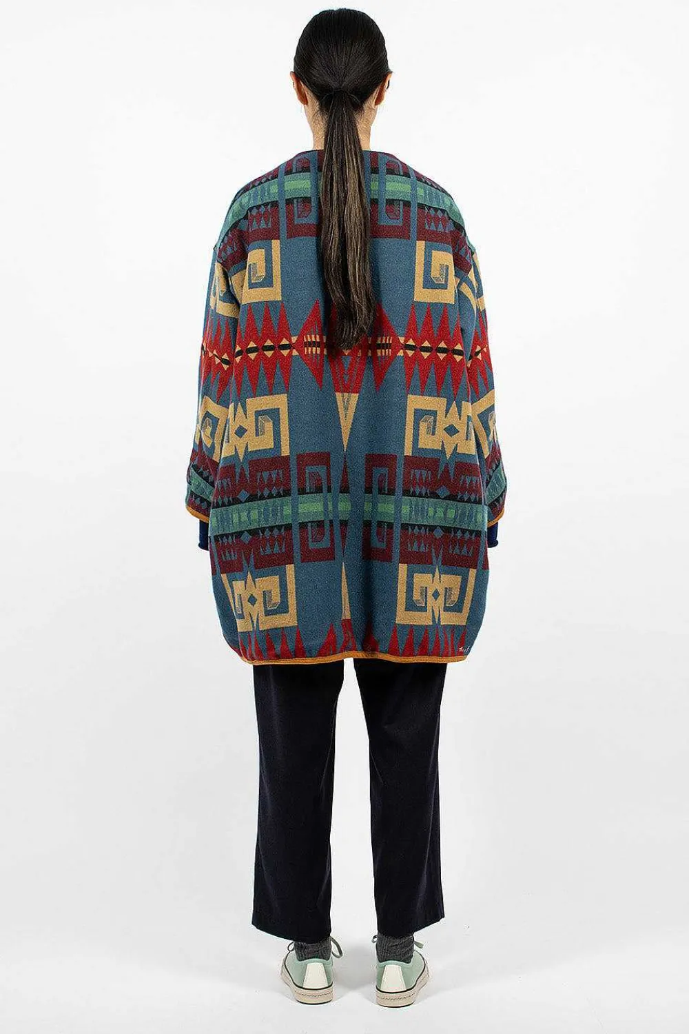 VISVIM Liner Coat Printed Blue| Outerwear