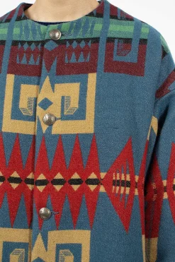 VISVIM Liner Coat Printed Blue| Outerwear