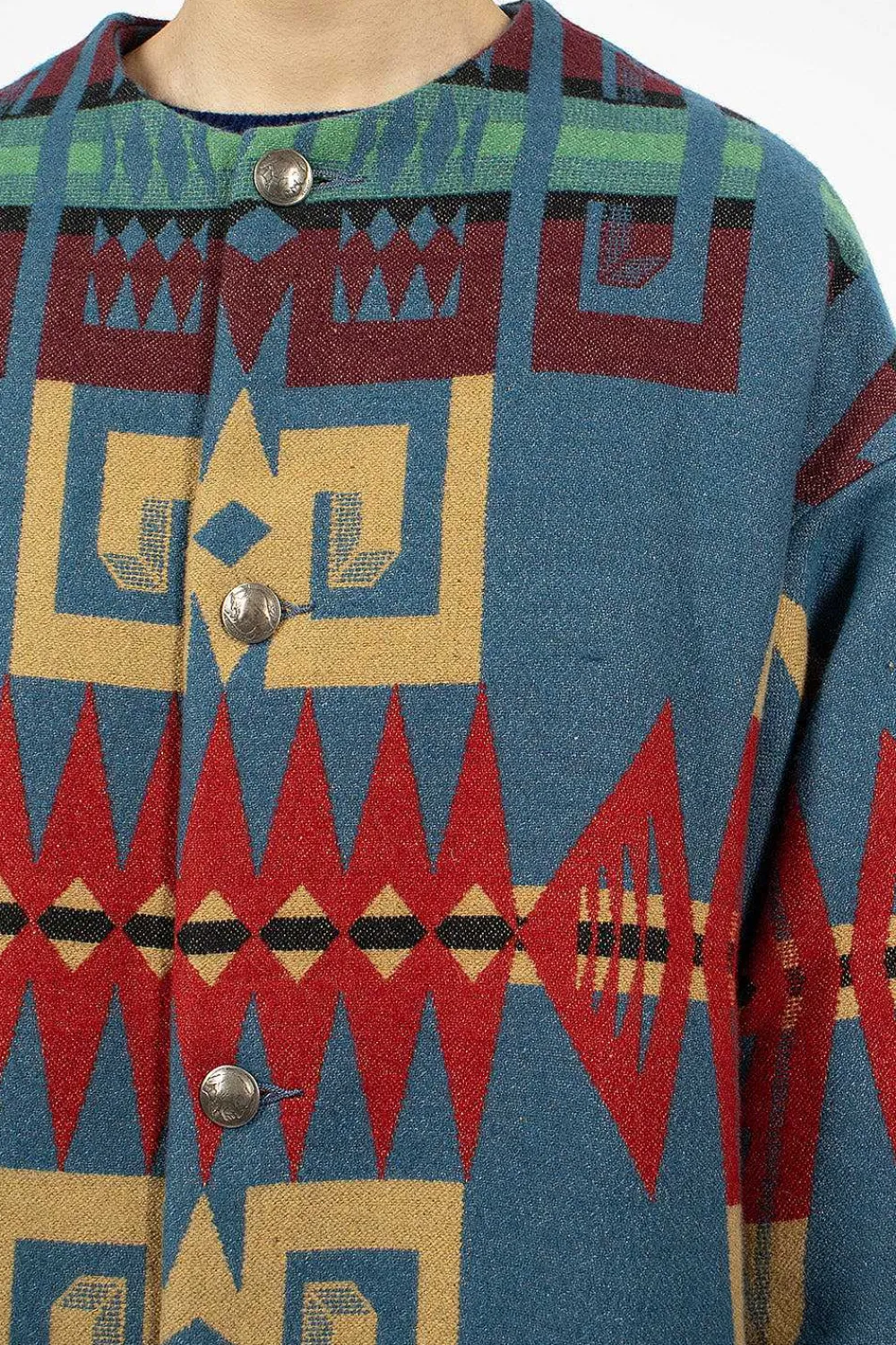 VISVIM Liner Coat Printed Blue| Outerwear
