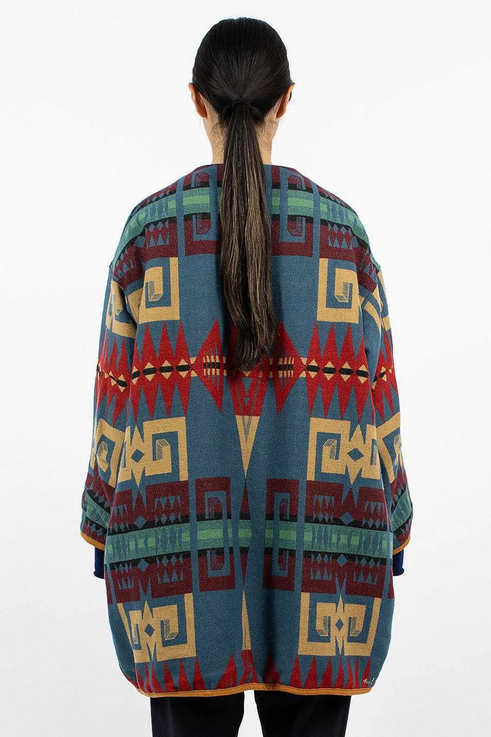 VISVIM Liner Coat Printed Blue| Outerwear