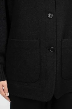 Margaret Howell Long Line Jerkin Waistcoat Black| Outerwear