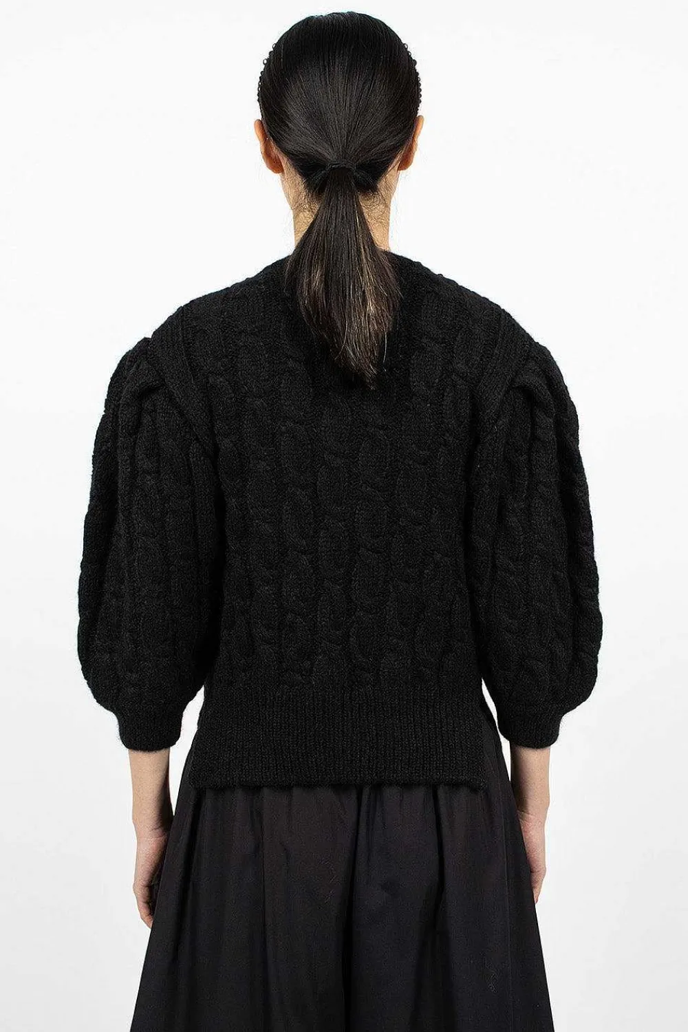 Simone Rocha Long Sleeve Embellished Cardigan| Knitwear