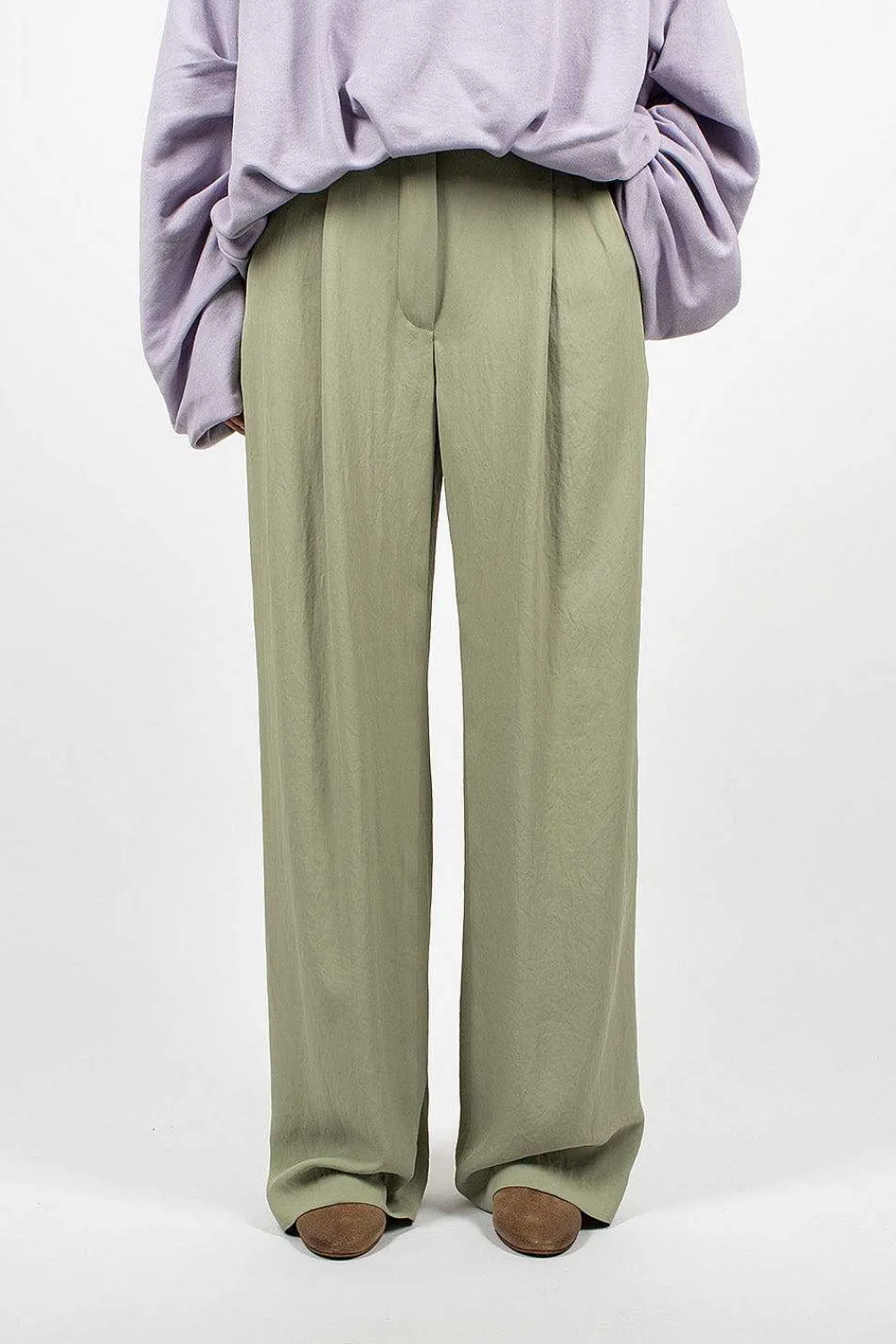 Dries Van Noten Loose Suit Pants Mint| Trousers