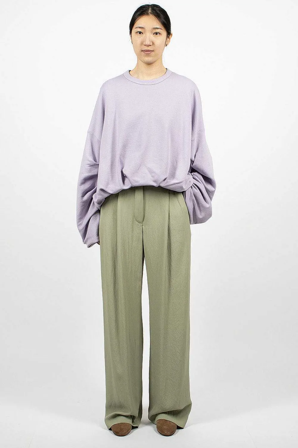 Dries Van Noten Loose Suit Pants Mint| Trousers