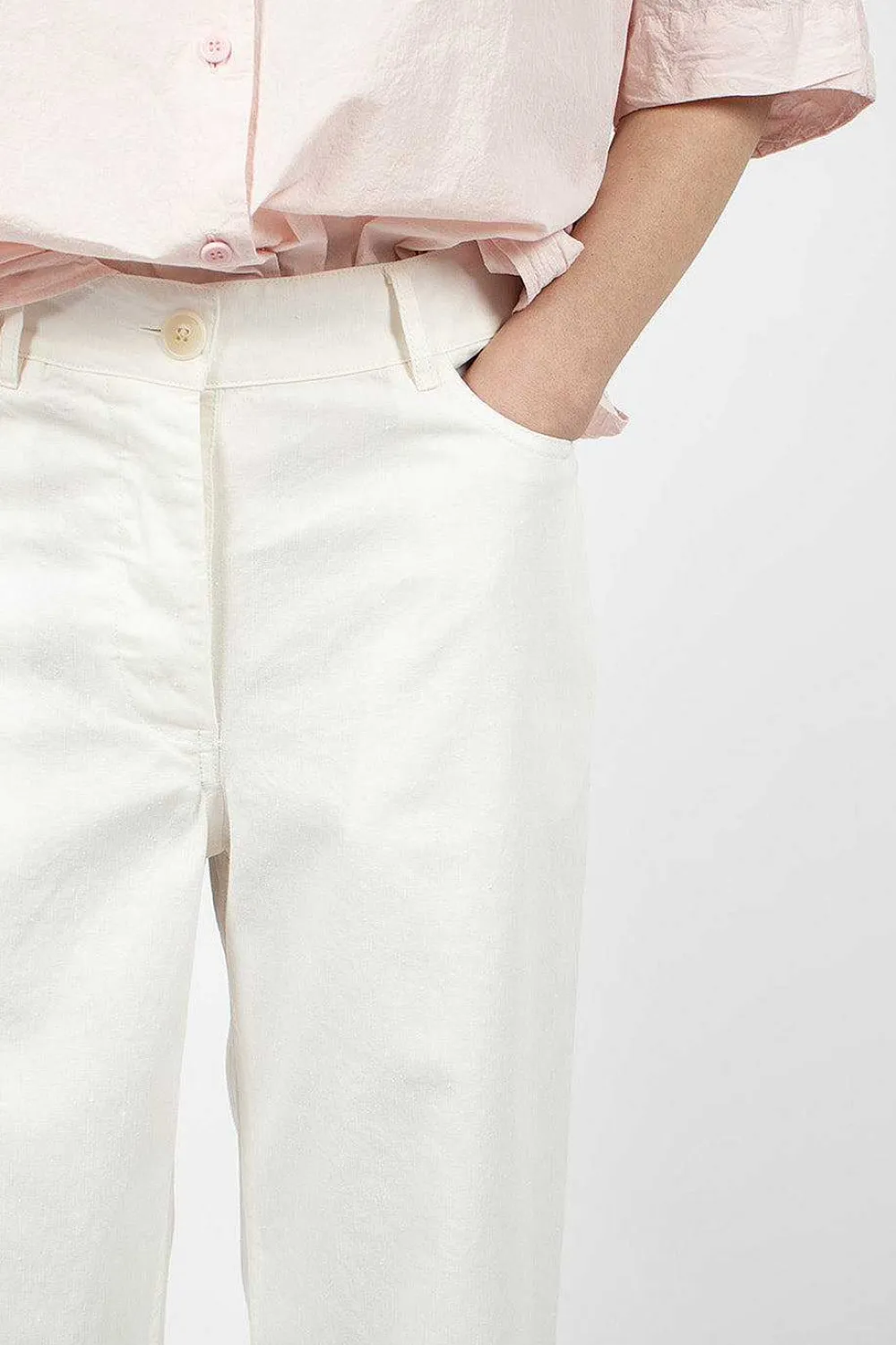 Casey Casey Marie Jean Off White| Trousers