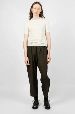 Casey Casey Merino Wool T-Shirt Antique White| Knitwear