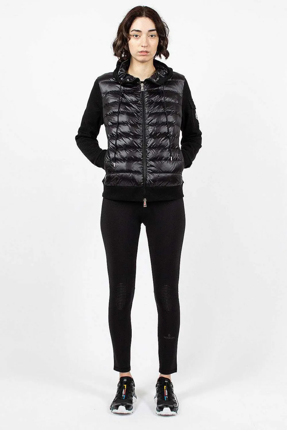 Moncler Mesh Panelled Leggings Black| Trousers
