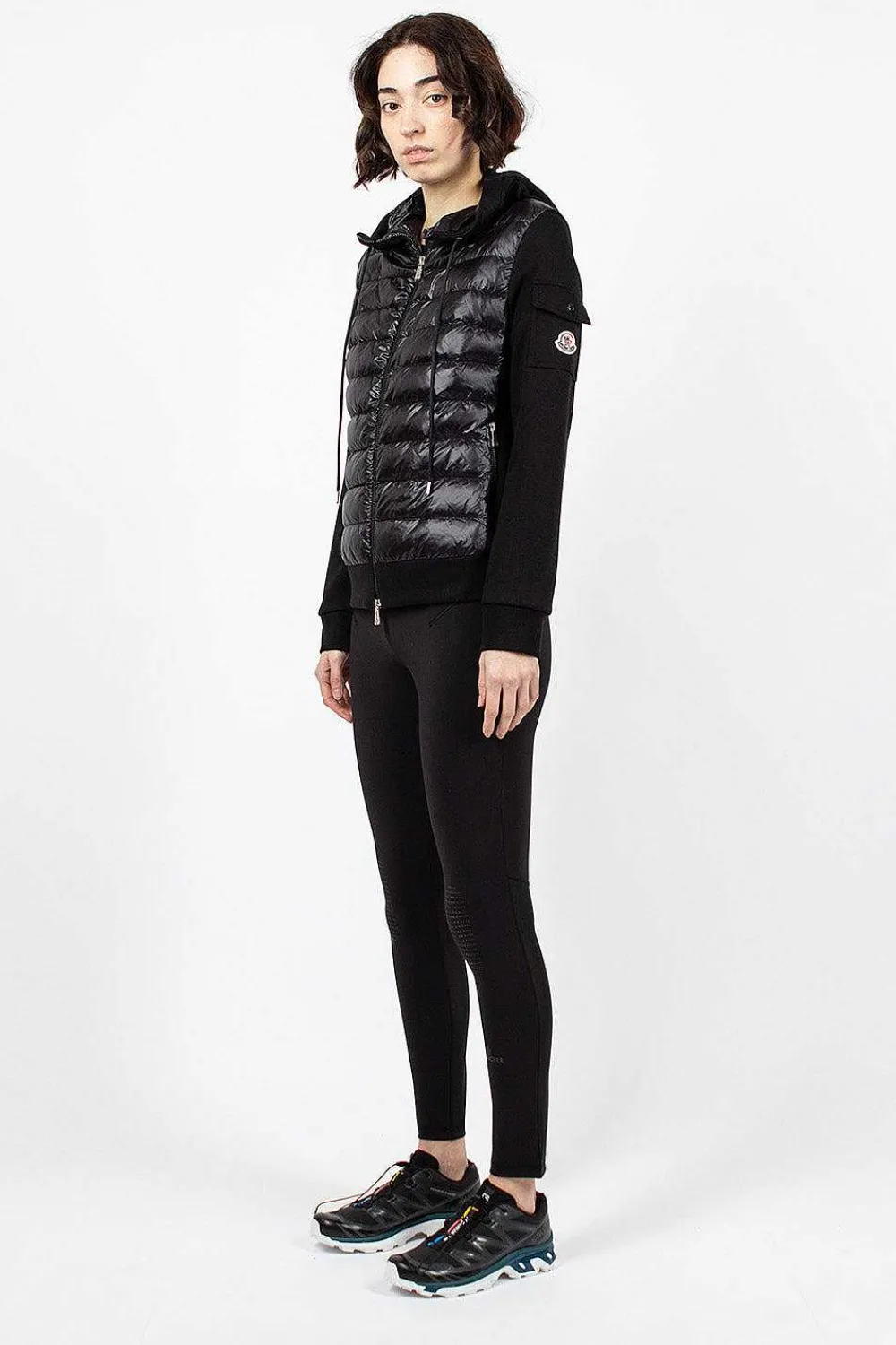 Moncler Mesh Panelled Leggings Black| Trousers