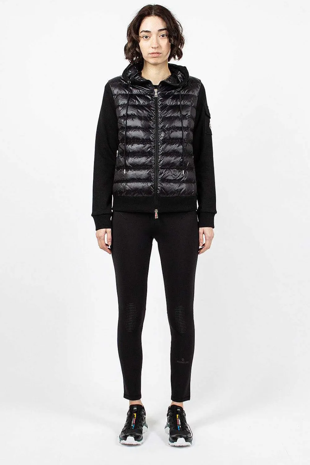Moncler Mesh Panelled Leggings Black| Trousers