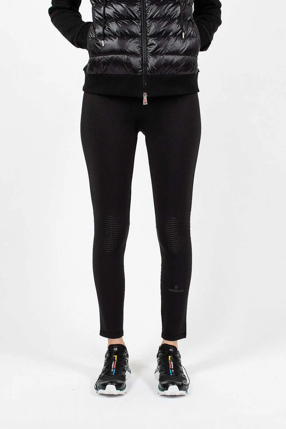 Moncler Mesh Panelled Leggings Black| Trousers