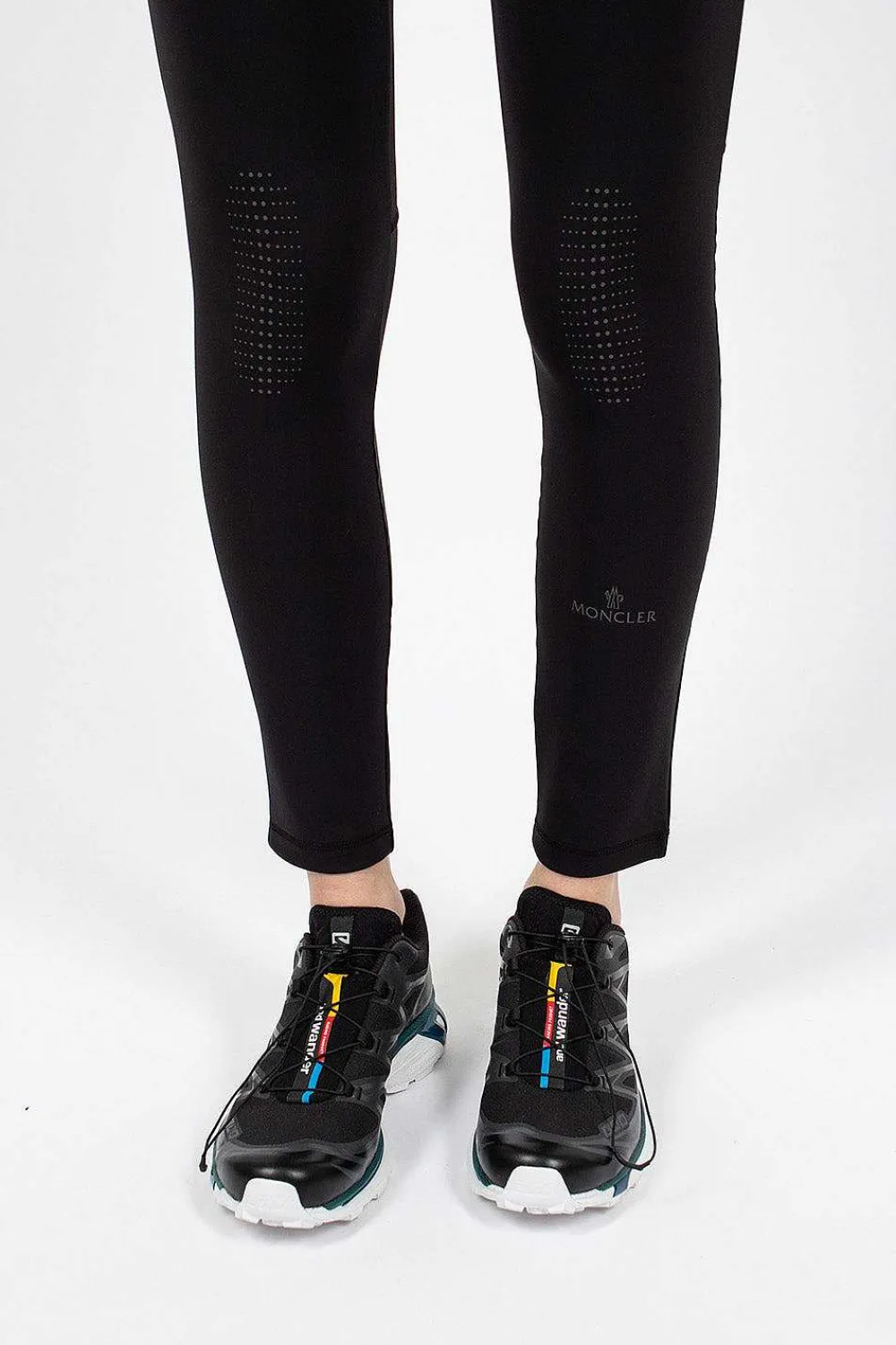 Moncler Mesh Panelled Leggings Black| Trousers