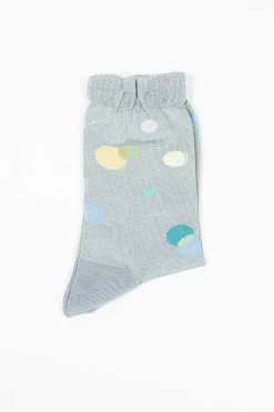 Antipast Metallic Thread Polka Ankle Sock Blue| Tights & Socks