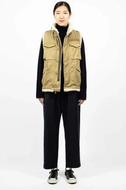 VISVIM Mil Boa Vest Khaki| Outerwear