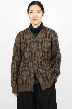 Needles Mohair Cardigan Papillon Print| Knitwear