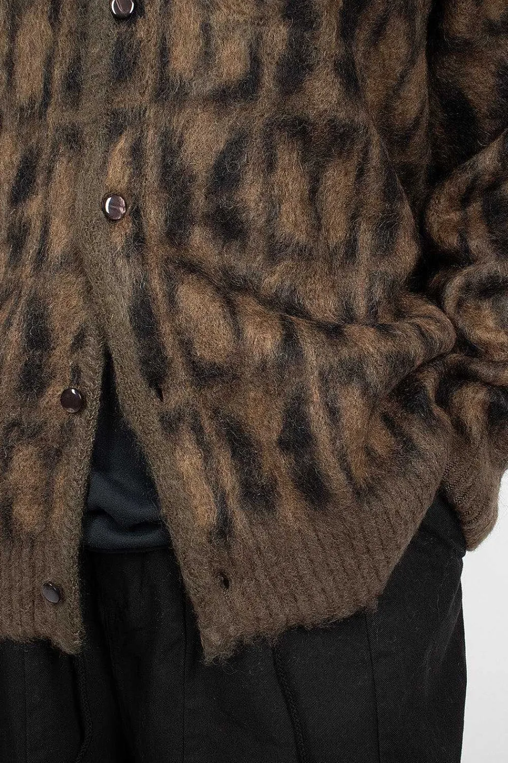 Needles Mohair Cardigan Papillon Print| Knitwear