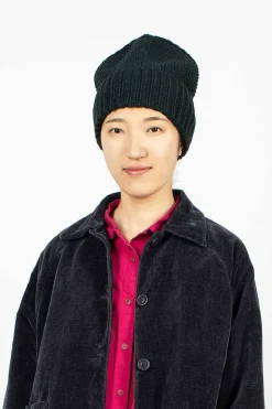 Casey Casey Moss Stitch Beanie Green| Knitwear