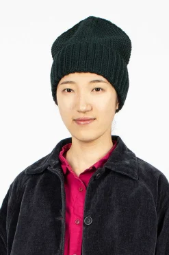 Casey Casey Moss Stitch Beanie Green| Knitwear