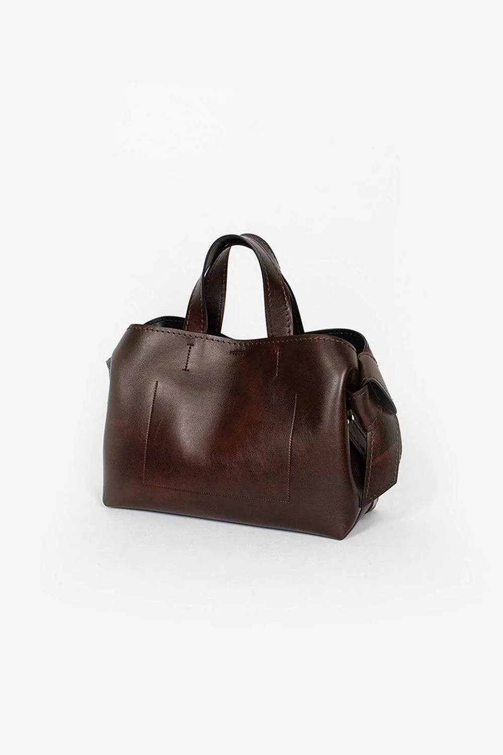 Acne Studios Musubi Mini Shoulder Bag Dark Brown| Bags