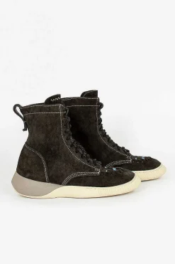 VISVIM Nabi Hi Folk Moccasin Black| Boots