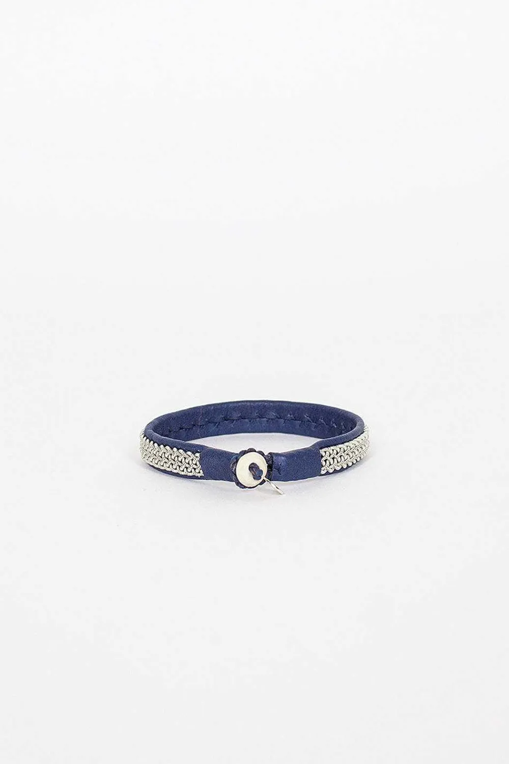Maria Rudman Navy Hide A Bracelet 6| Bracelets