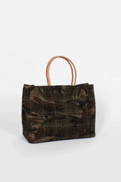 Amiacalva Needle Punch Paper Bag Plaid Camo| Bags