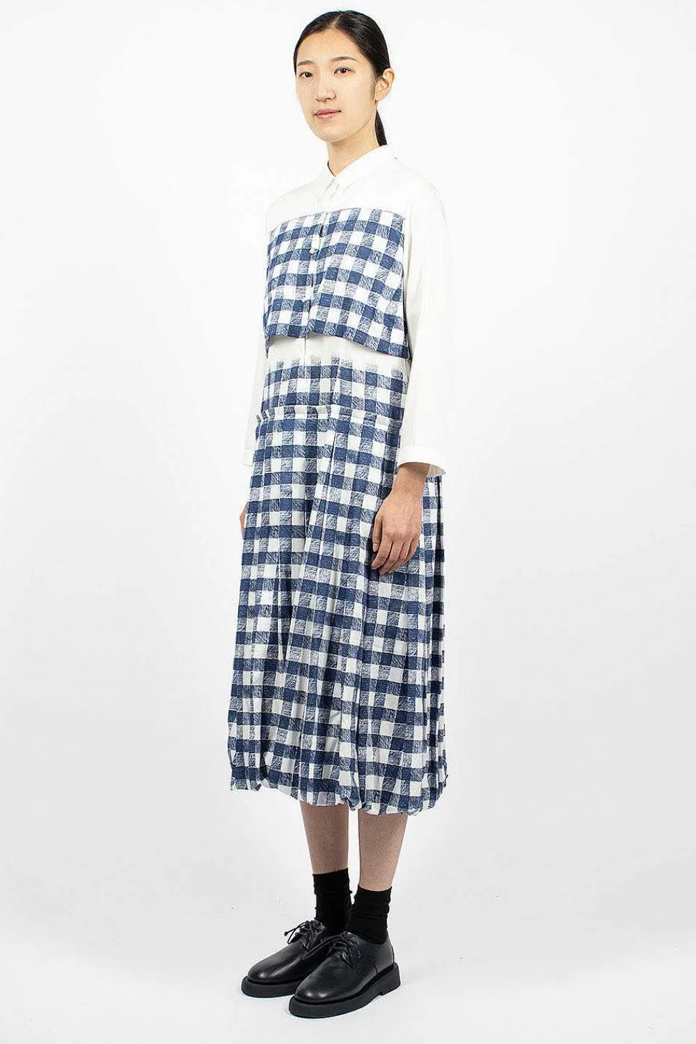École de Curiosités Nina Dress Navy/White| Dresses