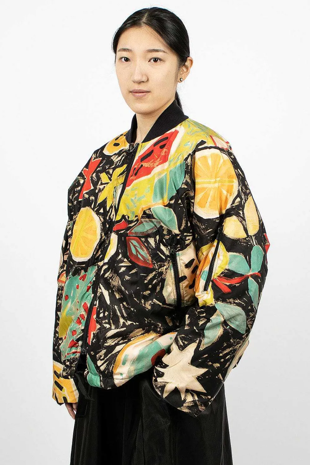 Sofie D'Hoore Okay Bomber Fruit Print| Outerwear