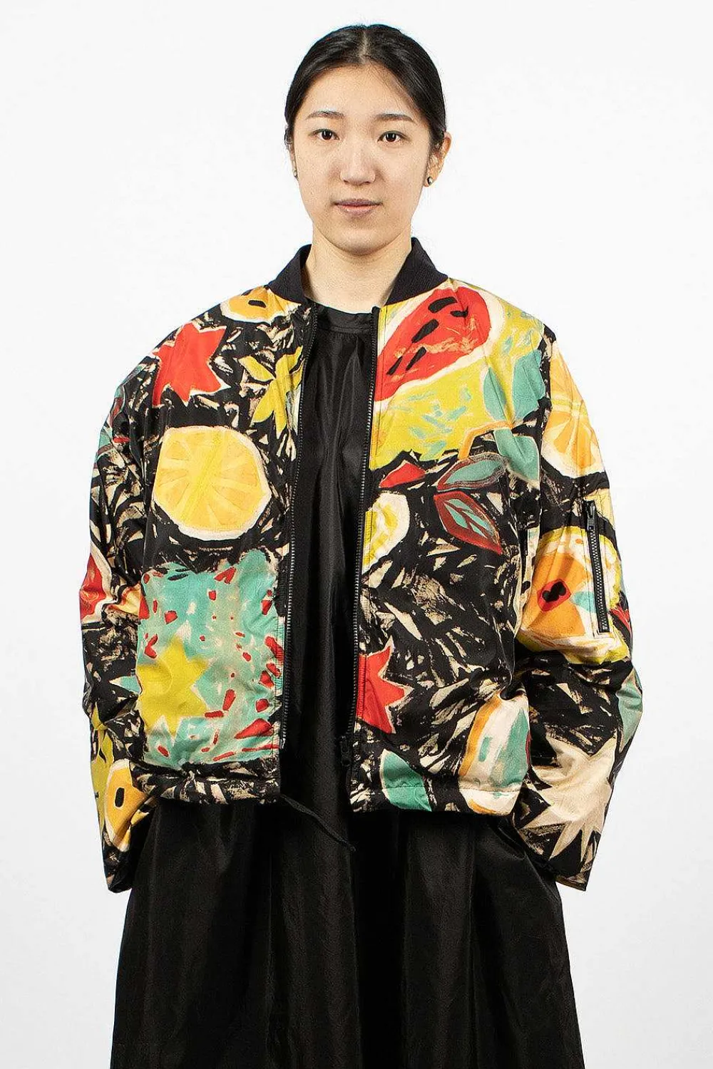 Sofie D'Hoore Okay Bomber Fruit Print| Outerwear